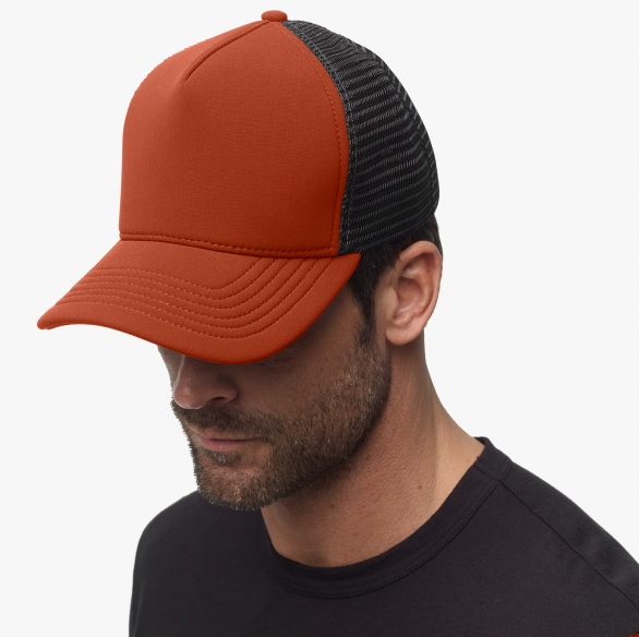 Orange Scuba Trucker Hat