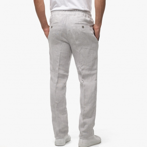 Grey Linen Beach Pants
