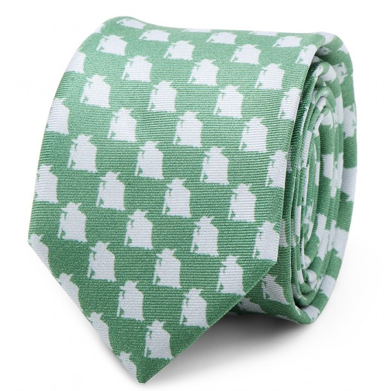 Yoda Tie: Green and Gray Skinny Tie