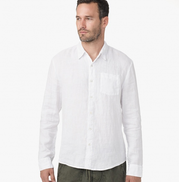 White Linen Shirt for Men