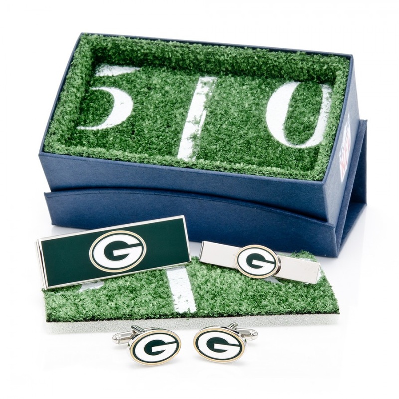 Green Bay Packgers Cufflinks Gift Set
